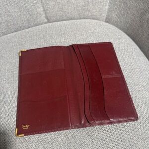 Cartier Bordeaux Calfskin Long Bifold Wallet